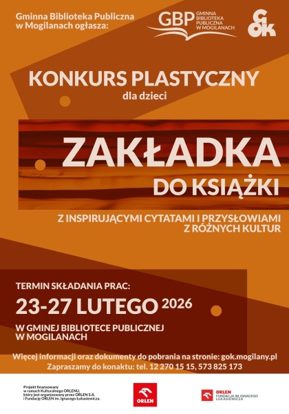 Konkurs plastyczny dla dzieci - Zakładka do książki