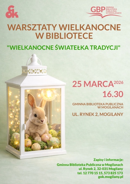 "Wielkanocne światełka tradycji" - warsztaty wielkanocne w GBP Mogilany